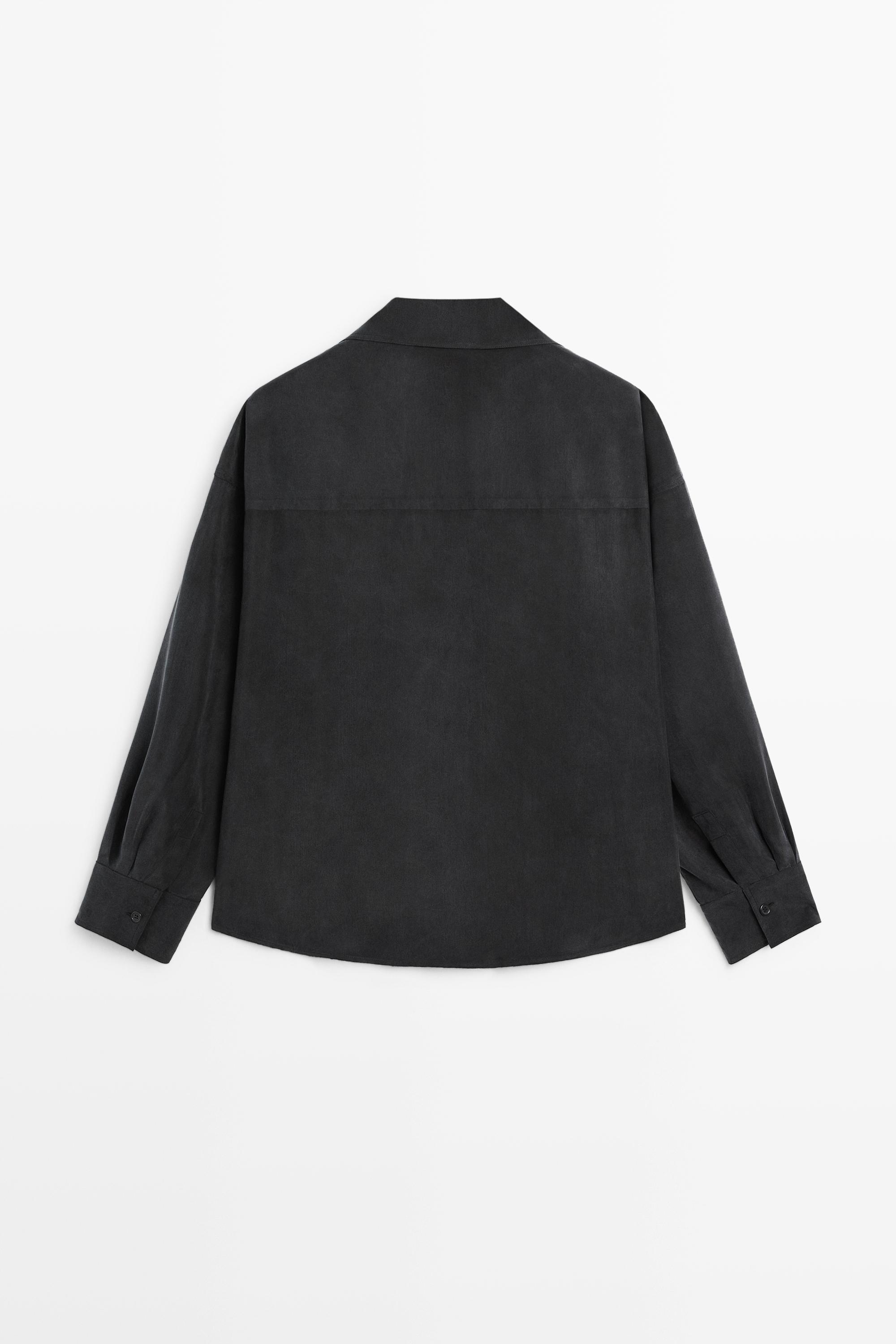 Fluid double-breasted shirt